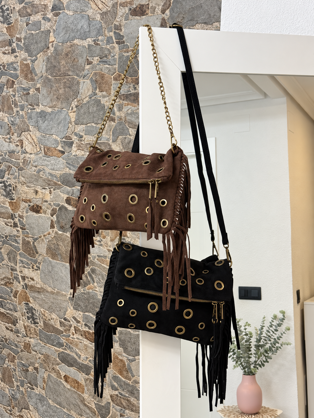 BOLSO FLECOS Y TACHAS