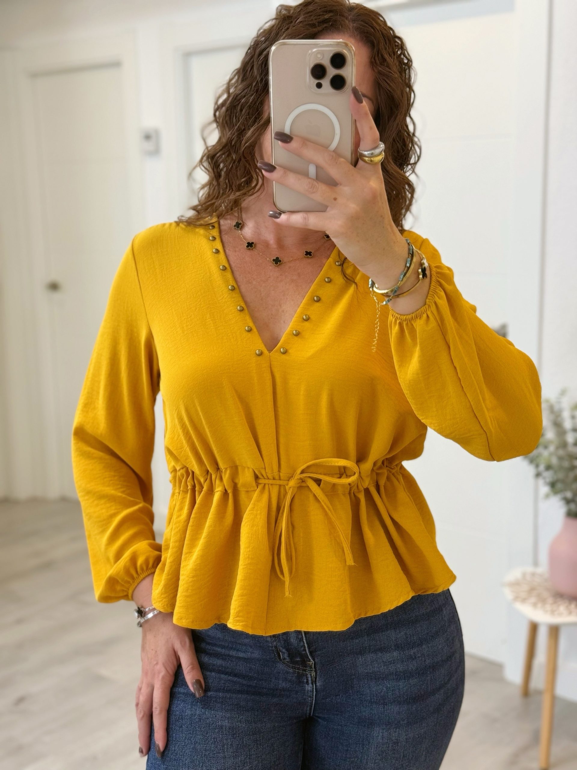 BLUSA AURORA MOSTAZA