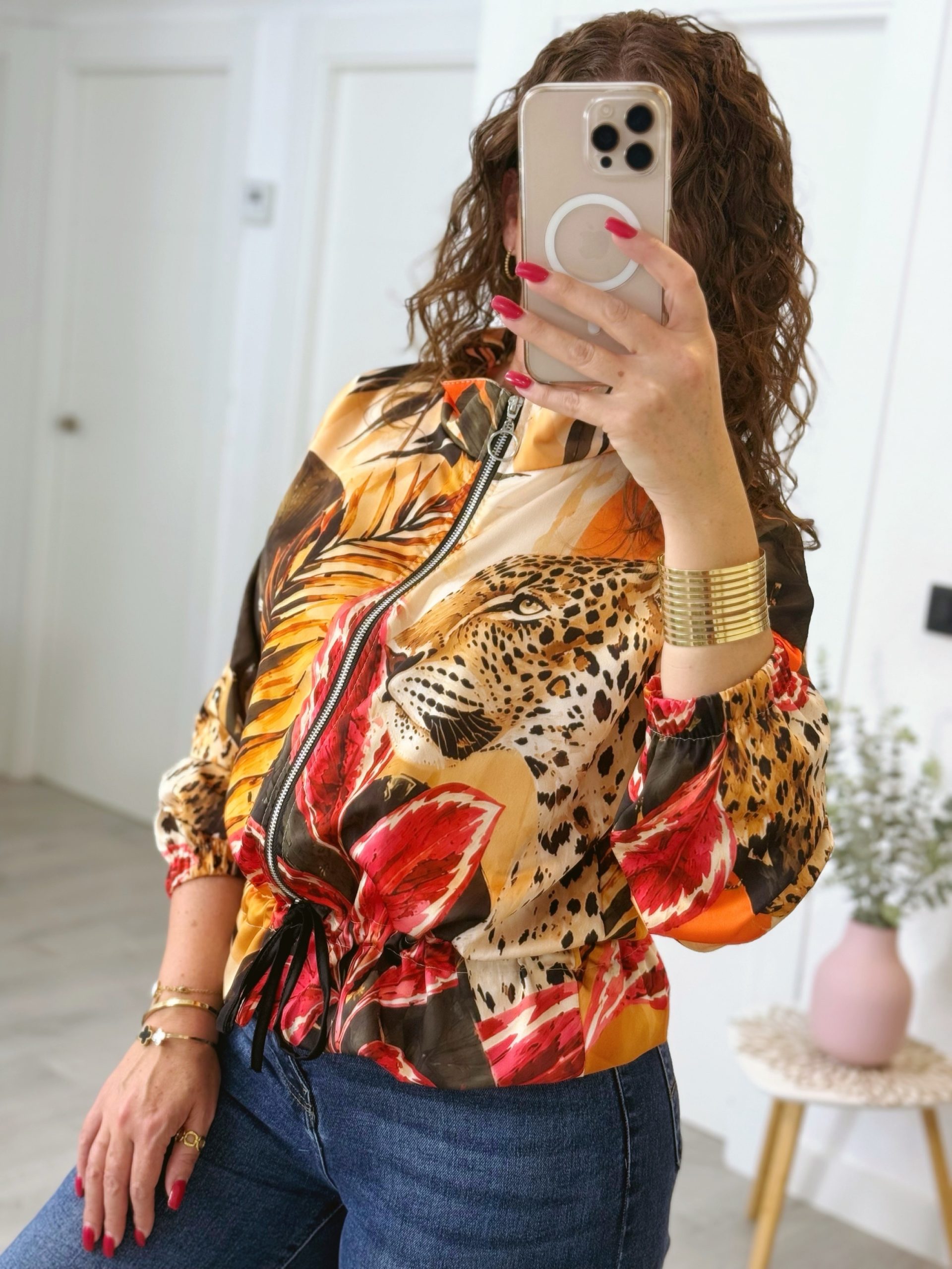 BOMBER SATINADA TIGRE