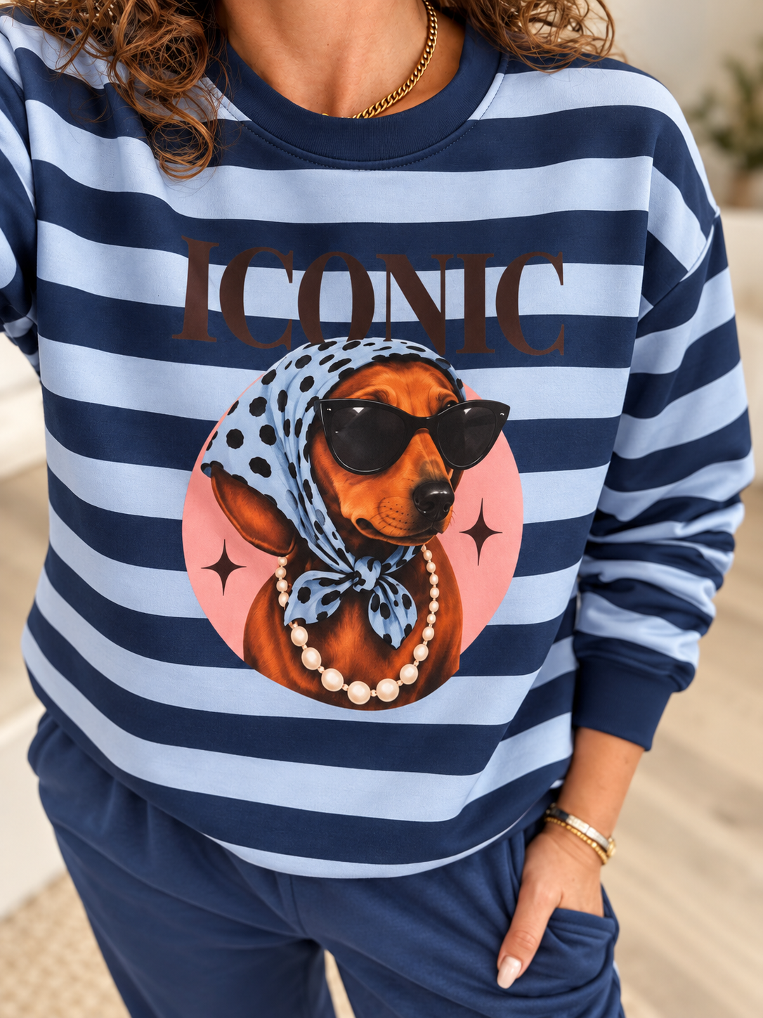 SUDADERA ICONIC AZUL