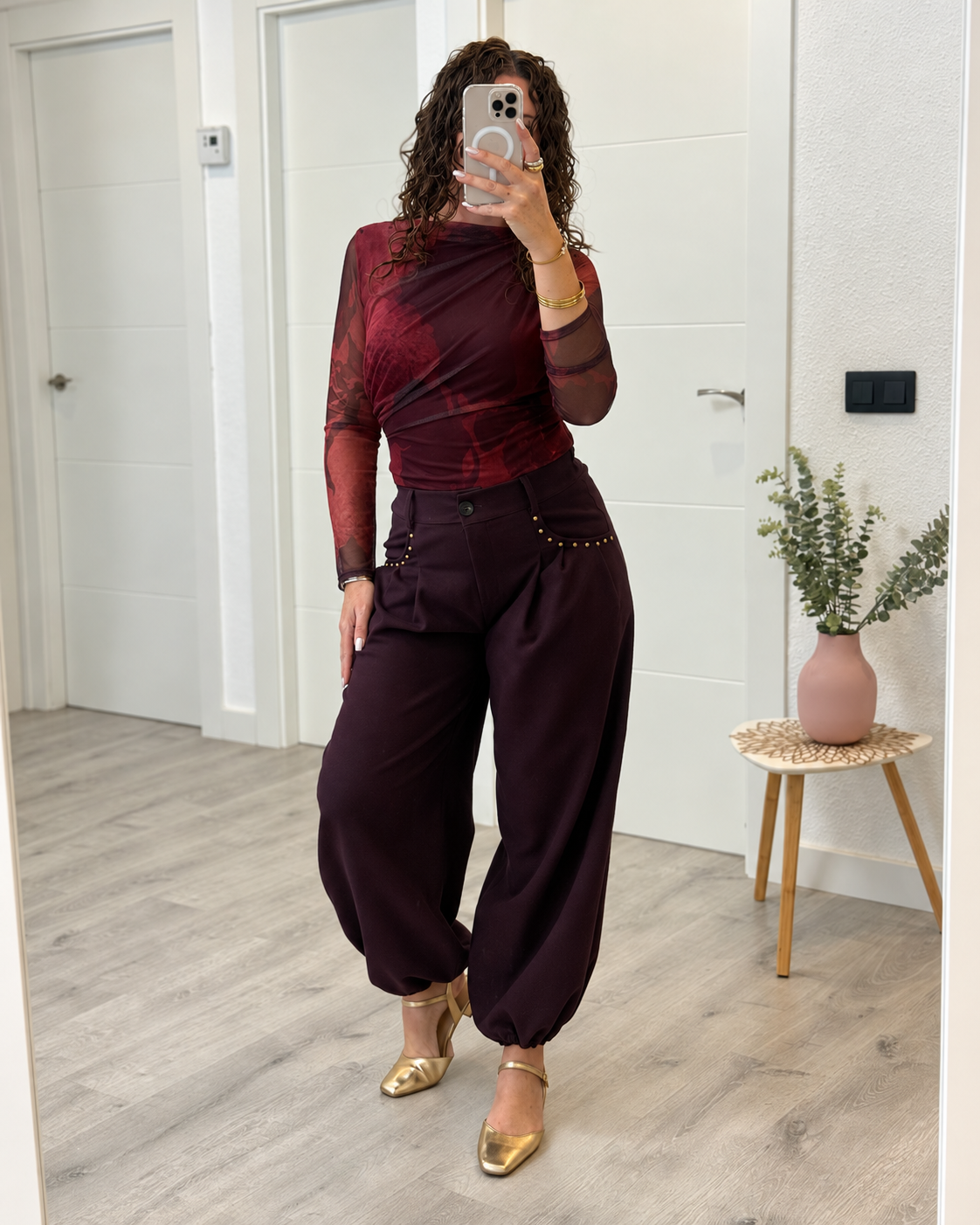 PANTALÓN OMEGA BERENGENA