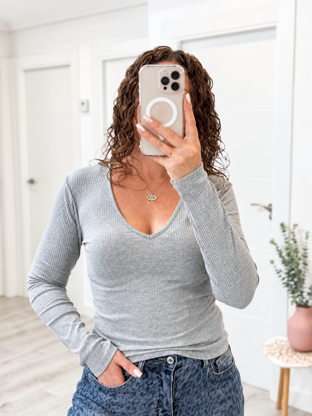 CAMISETA BÁSICA CANALÉ GRIS